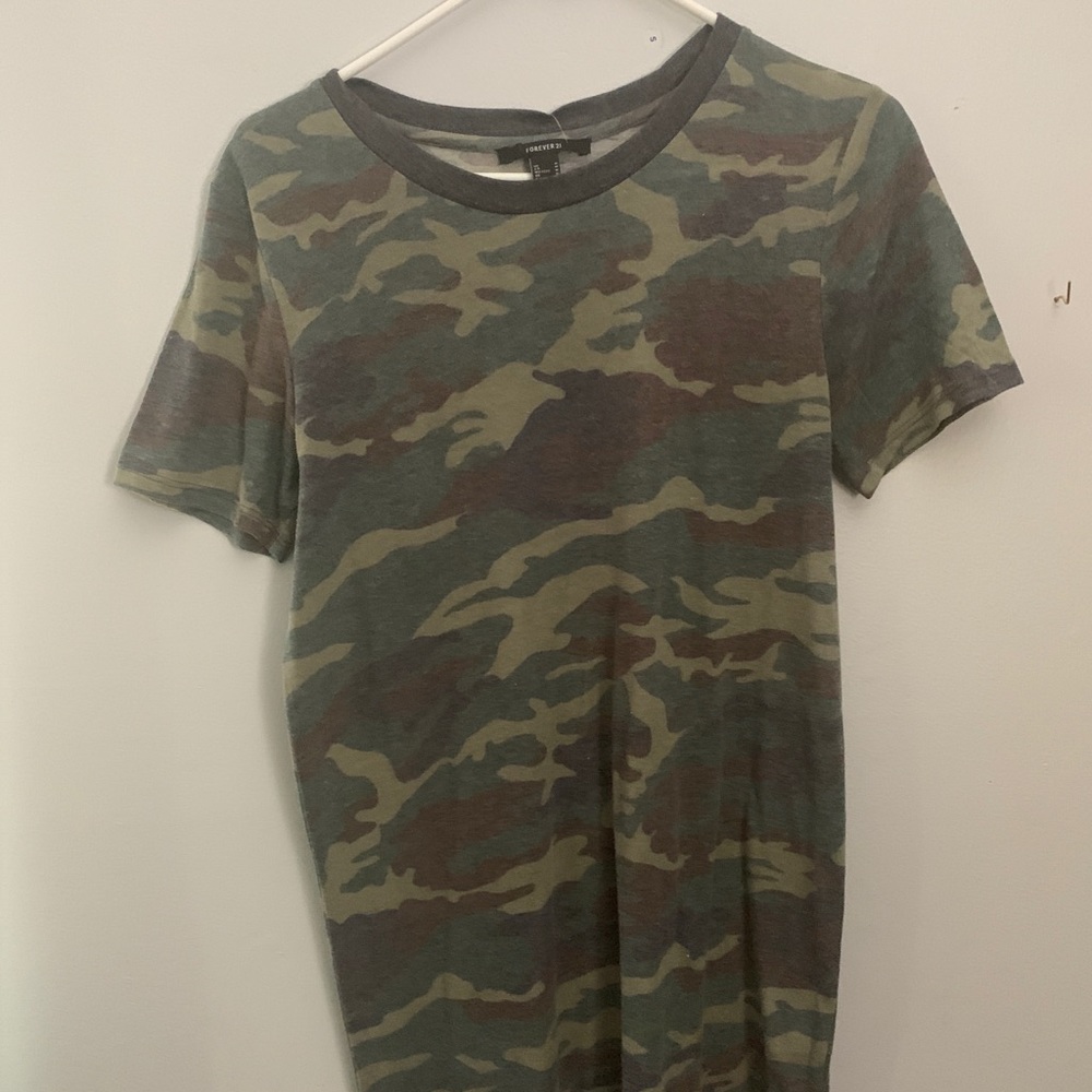Camo t-shirt dress